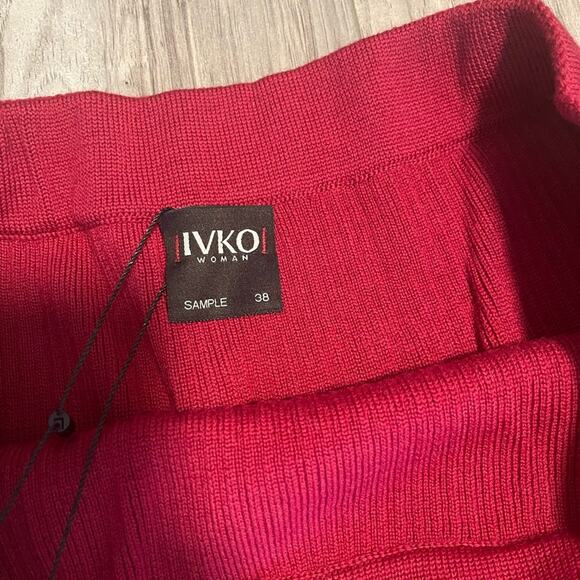 IVKO Woman - Wool Skirt with Ribs Rosewood new! Size 38 M - Picture 7 of 12